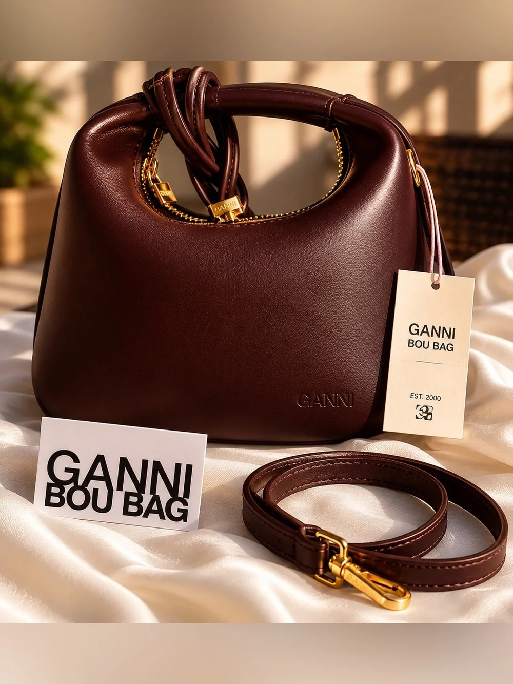 GANNI x Daisy Duck Mini Hobo Bag Brown Rare Disney Collab Crossbody
